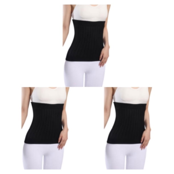 Soidarity Lana transpirable y absorbente de humedad cintura elástica soporte trasero para comodidad banda calentadora de cintura espesar negro M Type1 NO1