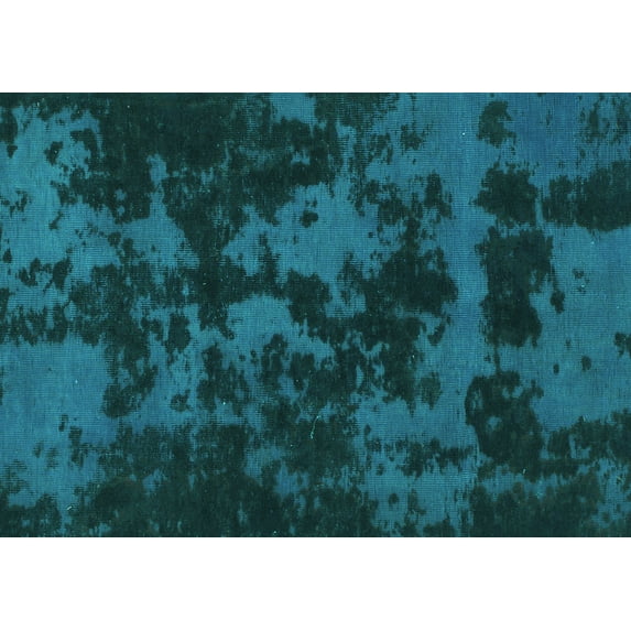 Ahgly Company Indoor Rectangle Abstract Turquoise Blue Modern Area Rugs, 8' x 10'