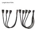 thumbnail image 3 of Fan Splitter Cable Sleeved Adapter Computer PC Fan Power Extension Cable 1 to 3/4 Converter for Computer, 3 of 9