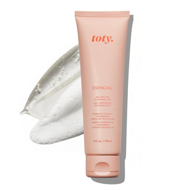 toty. - Gel limpiador equilibrante Esencial - Limpiador facial suave y desmaquillante - Tecnología micelar - Ácido hialurónico niacinamida - Barrera cutánea equilibrante - Todo tipo de piel - Por Sofi