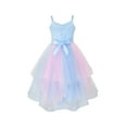 thumbnail image 2 of Robe Fille Papillon Rose Bleu Robe Patineuse de Concours 8 Ans, 2 of 6