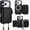 Black for MagSafe, variant on for Crossbody Wallet Case Compatible with iPhone 17 Pro, RFID Blocking Protective Purse Case with Card Slots Holder Kickstand Wrist Strap Lanyard Zipper 6.3 Inch 5G (White)