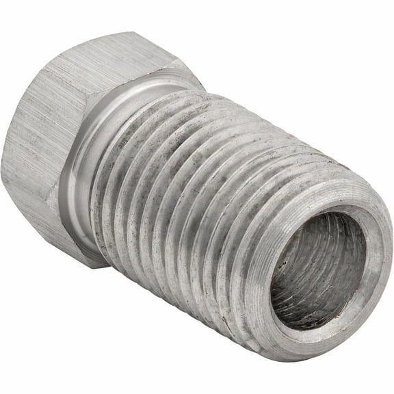 4LIFETIMELINES Stainless Steel Brake Line Tube Nut, Long, 1/4 (7/16-24 Inverted), Bag of 10