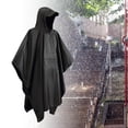 thumbnail image 3 of Poncho de lluvia Sharpla con capucha para adultos Negro, 3 of 6