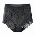 thumbnail image 5 of Sakmal High Waisted Womens Panties Briefs Lace Plus Size Panties Stretch Black Underwear for Ladies L, 5 of 5