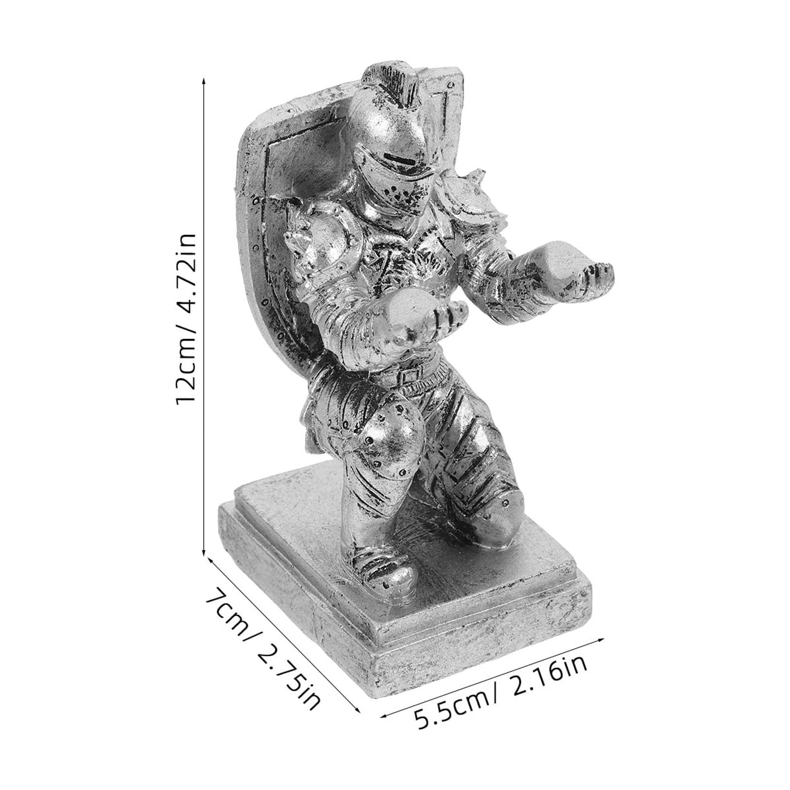 2pcs Resin Knight Shape Pen Holder Desk Organizer Accessories Desk Decoration Pen Stand For Office And Home Stationery Decor