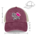 thumbnail image 2 of Big Sister Wine Red Hat Adjustable Funny Fashion Unisex Baseball Cap for Men Women, 2 of 7