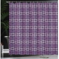 thumbnail image 3 of Ambesonne Bohemian Shower Curtain, Lines in Square Forms Art, 69"Wx75"L, Dark Purple Pale Rose, 3 of 4