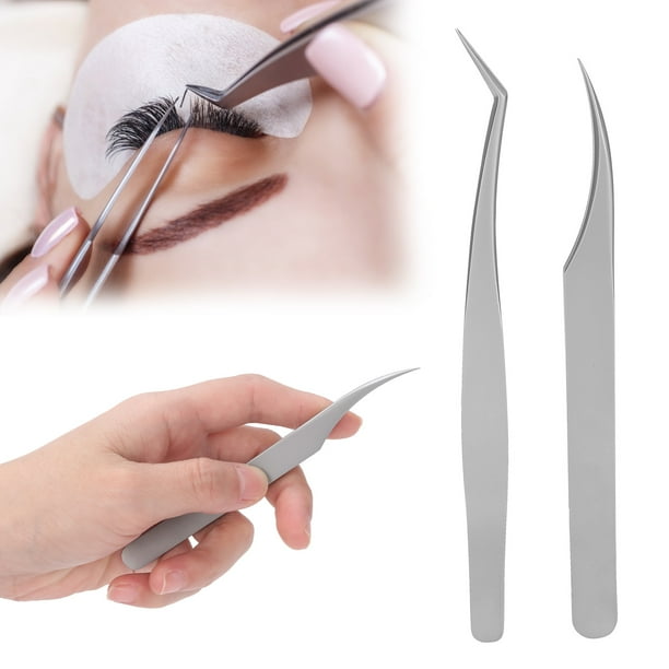 Pinzas De Injerto De Pestañas, Pinzas, Con Caja De Almacenamiento Clip De Delfín Pulido Manual Para Mujer