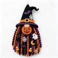 thumbnail image 5 of Halloween Crochet Kit for DIY Front Door Wall Decor, Witch Gnome Craft Set with Pumpkin and Bat Charms, Spooky Holiday Yarn Hanging Decoration 14 Inch, 5 of 9