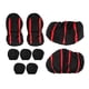 thumbnail image 1 of 9pcs Seats Cover Protector Kit Breathable Antiwear Universal Auto Car AccessoryRed Black, 1 of 4
