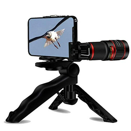 Htc Phone Camera Lense Cell phone Camera Lens 20X Zoom Telephoto Cellphone Lens with Tripod & Mobile Phone Holder For iPhone Samsung LG HTC iPad & Most Smartphones ()