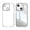 White, variant on for iPhone 13 Case Clear Slim, [Built in Lens Protector] [Non Yellowing] TPU Bumper Transparent Back Hard Shell Shockproof Thin for Men Women for iPhone 13, Black