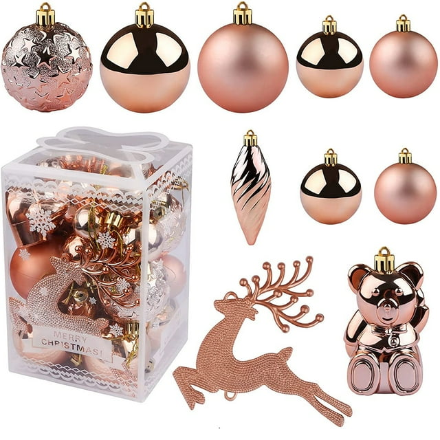 Christmas Balls Ornament Set,30Pcs Christmas Decorations Tree Balls for
