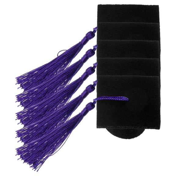 SOPOTUTU Graduate Table Decorations Doctoral Shape Wine Bottle Cover Purple 5pcs Festive