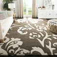 thumbnail image 3 of SAFAVIEH Florida Merrick Geometric Shag Area Rug, Smoke/Beige, 6'7" x 6'7" Square, 3 of 9