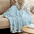 thumbnail image 3 of Blue Christmas Throw Blanket Fleech Blanket Gnomes with Gifts Snowflake Xmas Tree Soft Fuzzy Blanket Microfiber Cozy Warm Blankets for Sofa Couch Bed Lightweight Cover Living Room Bedroom 49x59 Inch, 3 of 6