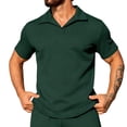 thumbnail image 2 of IhhxPro Men's Performance Collared Shirt Quick Dry Short Sleeve Breathable Work Golf Casual Slim Fit Stretch Cotton Summer S-3XL, 2 of 5