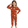 thumbnail image 3 of MEZZALL Kids Girls Pajama Sets Halloween Print Casual Comfortable O-Neck Long Sleeve T-Shirts Pants 2 Piece Sleepwear, 3 of 4