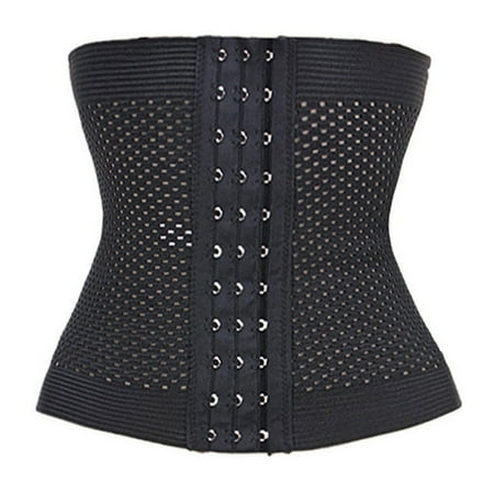 

Women Latex Elastic Corset Waist Belt with 3 Rows Trainer Body Belt Waist Hook Shaper