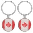 thumbnail image 1 of 2 llaveros decorativos con la bandera de Canadá para fiestas infantiles y adultas. Llavero de metal con diseño patriótico para bolsos., 1 of 6