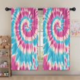 thumbnail image 5 of Blackout Kids Curtains,Colorful Tie Dye Mandala Pattern Childrens Insulated Curtains Set Of 2,Bedroom Essentials,Toddler Room Decor 52"x63", 5 of 5