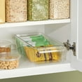 thumbnail image 3 of Linus Plastic Fridge and Freezer Storage Organizer Bin with Handle, Clear Container for Food, Drinks, Produce Organization, BPA-Free&nbsp;, 11.5" x 6" x 3.5", Clear, 3 of 6