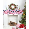 thumbnail image 4 of Valentines Fireplace Mantel Scarf Table Runner, Pink Red Blue Love Heart Watercolor Winter Garland Mantel Top Tablerunners Dresser Scarves Cover Decorations for Windows Party Living Room 70''x17'', 4 of 6