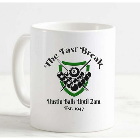 

Coffee Mug Fast Break Pool Hall Pub White Coffee Mug Funny Gifts Cup
