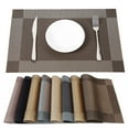 thumbnail image 2 of Huanledash 45x30cm PVC Waterproof Heat Insulation Mat Dinning Table Bowl Dish Pad Placemat, 2 of 5