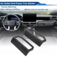 thumbnail image 3 of Cubierta de recorte de la salida de aire acondicionado Unique Bargains para el interior de Toyota Tacoma 2024-2025, etiqueta de recorte del marco de la salida de aire negro madera 1 par, 3 of 6