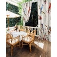 thumbnail image 5 of nqOlkjepod Outdoor Curtains for Patio Waterproof, Spring Birds Floral Outdoor Privacy Panels Grommet, Farmhouse Botanical Burlap Blackout Outside Curtains for Porch/Cabana/Pergola 54"x95", 1 Panel, 5 of 8