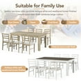 thumbnail image 5 of Harper & Bright Designs 7 Piece Wood Extendable Dining Table Set, Brown/White, 5 of 16