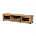 thumbnail image 3 of Baxton Studio Beasley Modern and Contemporary Oak Brown Finished Wood 1-Drawer TV Stand, 3 of 7
