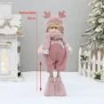 thumbnail image 3 of Adornos navideños para muñecas, decoraciones navideñas para el hogar, muñecos de peluche rosas para niñas, escena de ventana, regalo de Navidad de Año Nuevo 2025, 3 of 5