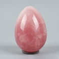 thumbnail image 3 of 1pc Natural Pink Quartz Oval Stone | 50x35mm Love Energy Crystal | Hand-Polished Undyed Healing Decor, 3 of 7