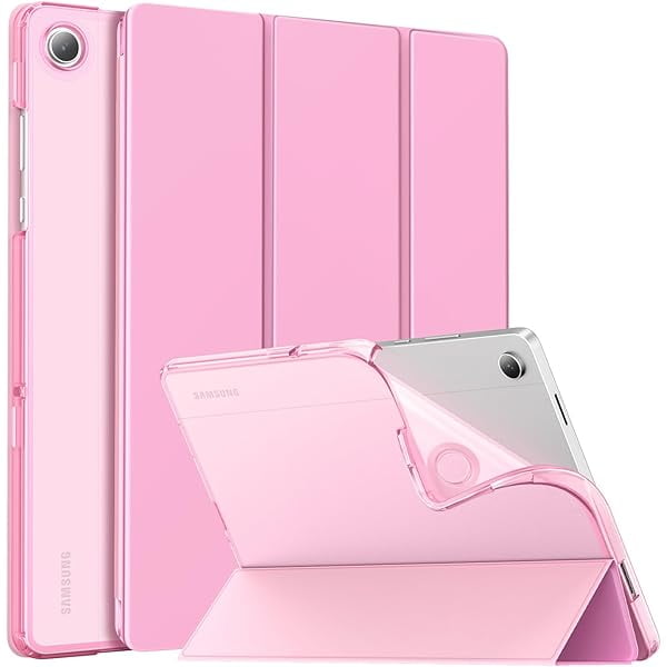 Chenchen Case for Samsung Galaxy Tab A11+ Plus 11 inch 2025/ A9+ Plus 2023 with Soft TPU Translucent Back Protective Cover, Samsung A11+/ A9+ Tablet Case, Auto Wake/Sleep, Flowers Pink