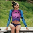 thumbnail image 6 of SHORETOGS Rash Guard Swimsuit Women Modern Nature Design Long Sleeve Bathing Suit | Reversible Panty Swimsuit Women, 6 of 7