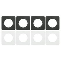 Uxcell Door Knob Plates, 4 Pcs Square Plate Cover for Door Deadbolt Black
