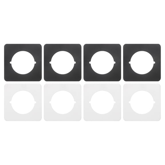 Uxcell Door Knob Plates, 4 Pcs Square Plate Cover for Door Deadbolt Black