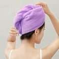 thumbnail image 3 of Paquete de 2 toallas de microfibra para envolver el cabello, turbante de secado rápido, toalla para envolver el cabello suave y súper absorbente, 3 of 5
