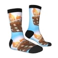 thumbnail image 2 of Goofa Trip to London Printed Men's Crew Socks, Soft Durable Breathable Moisture-Wicking with Odor Control Cotton socks, 2 of 9