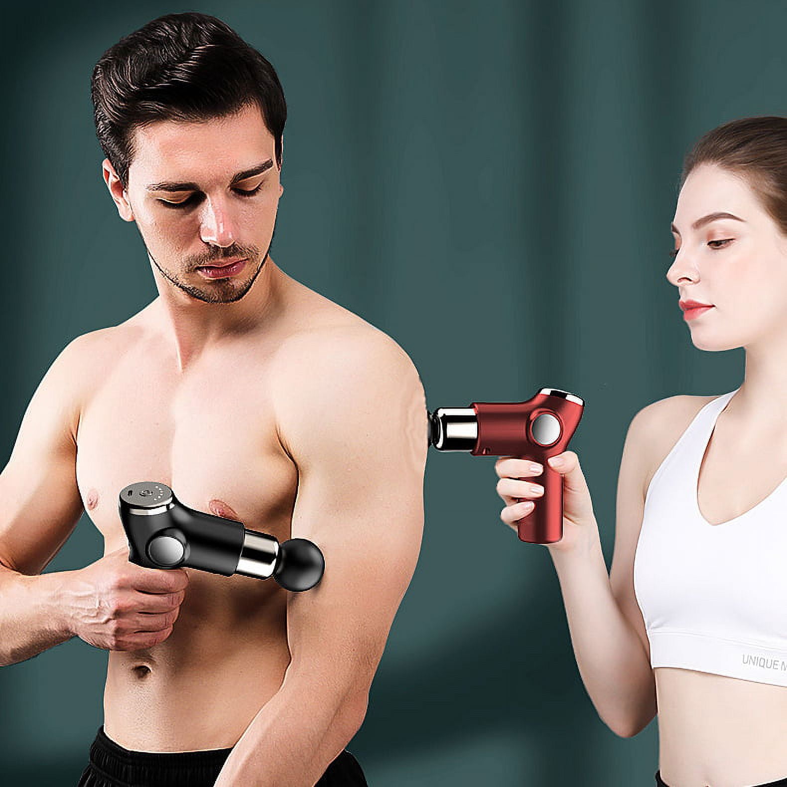 Amerteer Massage Gun 32 Files Deep Tissue Muscle Massager, Portable Handheld Percussion Massage Gun for Athletes Pain Relief, Professional Quiet Electric Muscle Massage Gun