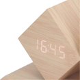 thumbnail image 5 of Pen Holder Clock Voice Control HD LED Display USB Battery Powered Wooden Digital Alarm Clock, 5 of 5