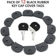 thumbnail image 5 of Pack of 12 Black Rubber Key Cap Cover Tags, Key Head Protectors, Keys Identifier ID for Efficient House Apartment Organization Easy Identification and Use, 5 of 5