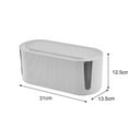 thumbnail image 2 of Cable Management Box with Removable Cover | WiFi Router & Plug Socket Organizer | Desktop Cable Storage Container with Ventilation & Phone Slot, 2 of 6