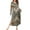 Light Brown, variant on Women's Nightgown Sleep Dress Long Loungewear V-Neck Henley Nightdress with Pocket Floral Print for Spring Fall,Beige,L