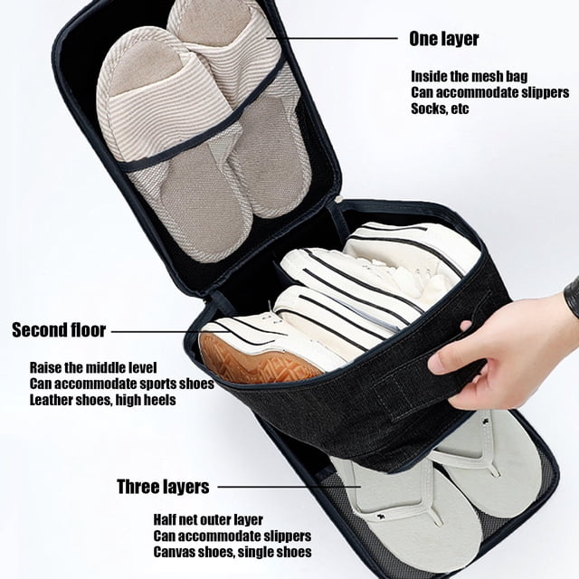 Bolsa de viaje impermeable para zapatos. Organizador de almacenamiento que protege el calzado para viajes, camping y el hogar. Mantén los zapatos separados de la ropa en la maleta o la bolsa de