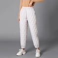 thumbnail image 3 of Women Winter Pants - Elastic High Waist Quilted Pants Diamond-shaped Texture Design Thickened Warm Sweatpants, 3 of 7
