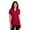 Red, variant on Port Authority Ladies Silk Touch Y Neck Polo-S (Navy)